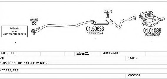 MTS C050369015609 Exhaust System